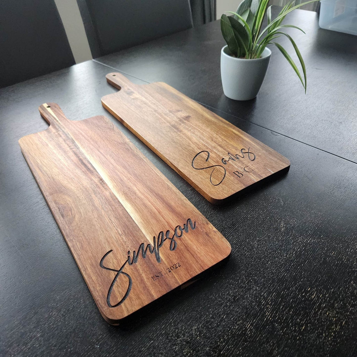 Charcuterie Board Personalized Gift, Farmhouse Cutting Board, Cheese board, Acacia Wood Decor, Housewarming Gift, Wedding Gift Serving Board