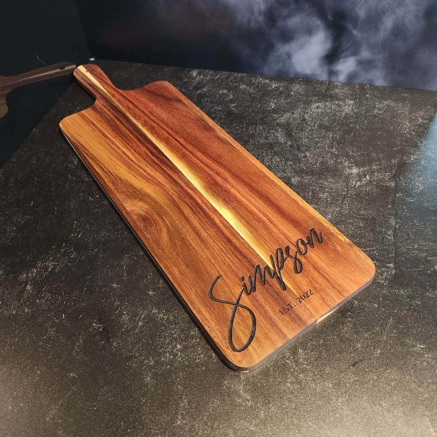 Charcuterie Board Personalized Gift, Farmhouse Cutting Board, Cheese board, Acacia Wood Decor, Housewarming Gift, Wedding Gift Serving Board