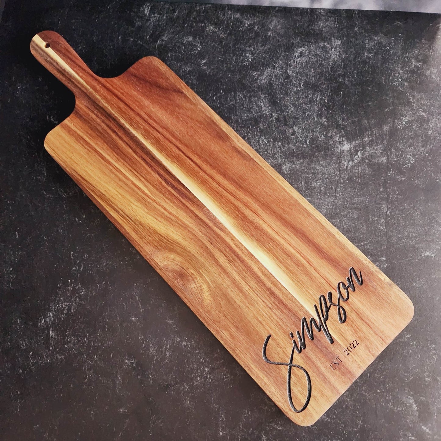Charcuterie Board Personalized Gift, Farmhouse Cutting Board, Cheese board, Acacia Wood Decor, Housewarming Gift, Wedding Gift Serving Board