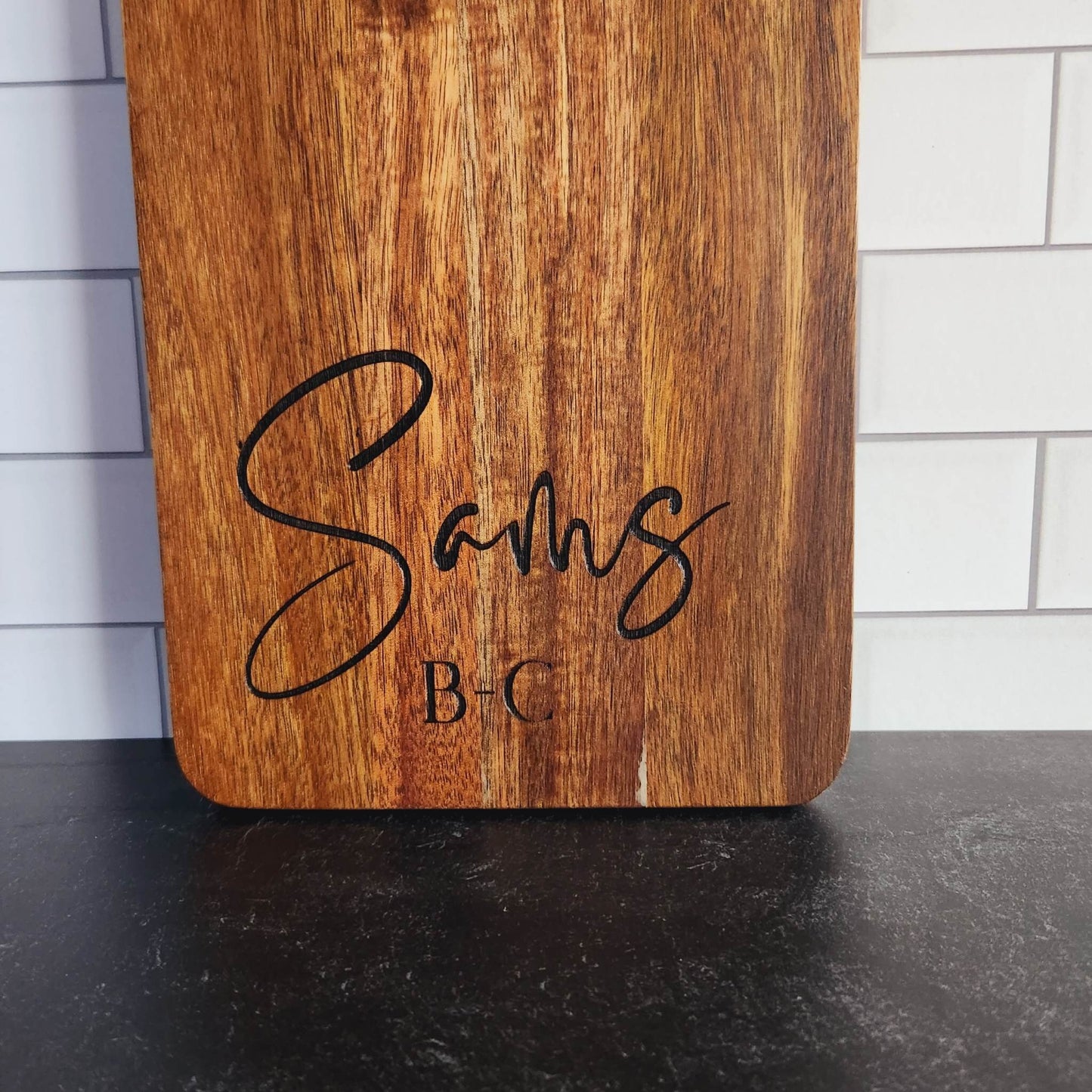 Charcuterie Board Personalized Gift, Farmhouse Cutting Board, Cheese board, Acacia Wood Decor, Housewarming Gift, Wedding Gift Serving Board