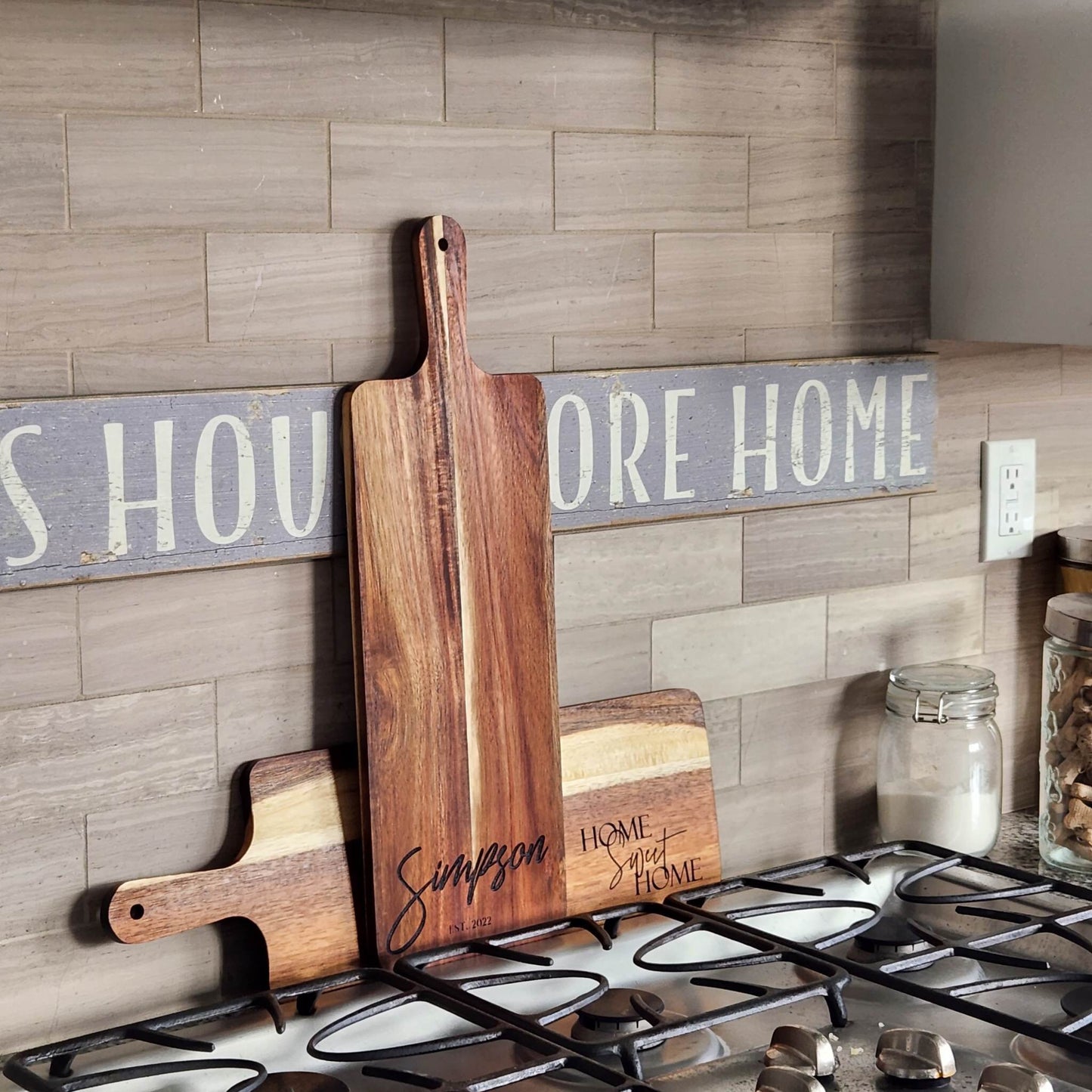 Charcuterie Board Personalized Gift, Farmhouse Cutting Board, Cheese board, Acacia Wood Decor, Housewarming Gift, Wedding Gift Serving Board