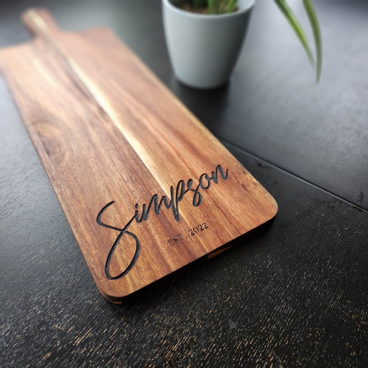 Charcuterie Board Personalized Gift, Farmhouse Cutting Board, Cheese board, Acacia Wood Decor, Housewarming Gift, Wedding Gift Serving Board