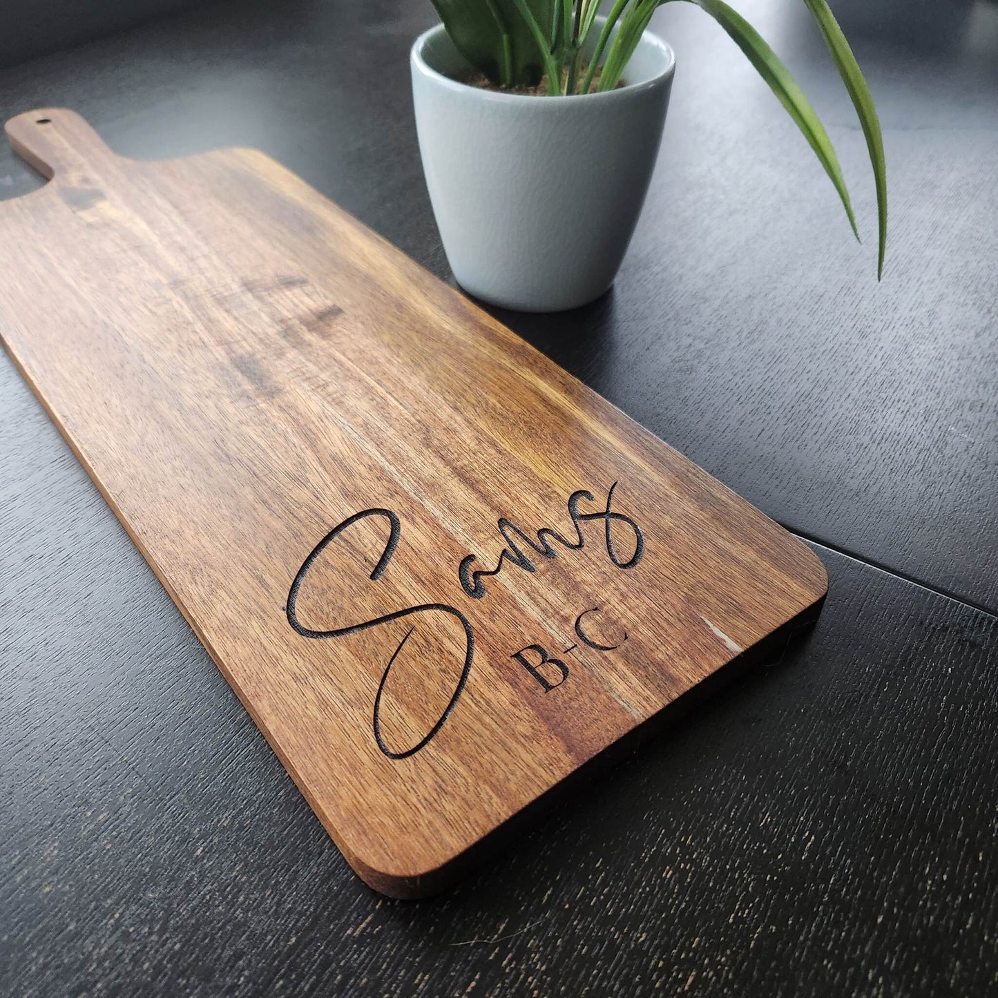 Charcuterie Board Personalized Gift, Farmhouse Cutting Board, Cheese board, Acacia Wood Decor, Housewarming Gift, Wedding Gift Serving Board