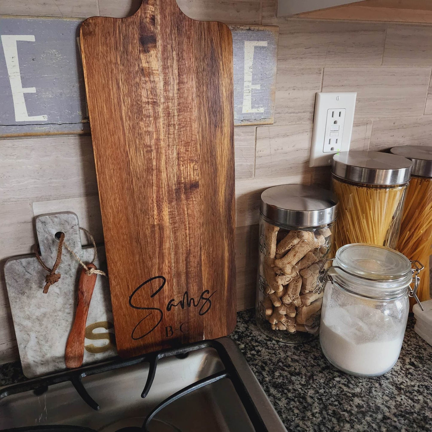 Charcuterie Board Personalized Gift, Farmhouse Cutting Board, Cheese board, Acacia Wood Decor, Housewarming Gift, Wedding Gift Serving Board