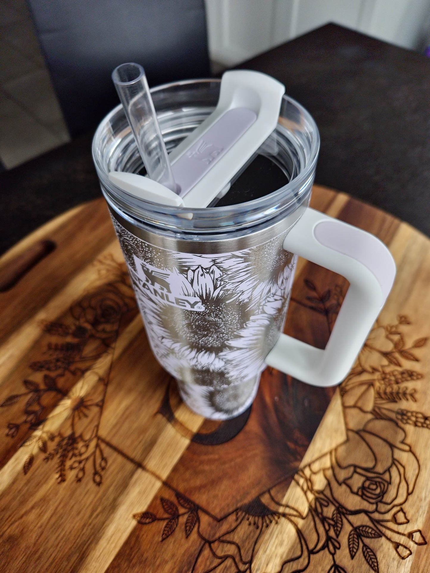 Sunflower Tumbler 40 Oz Quencher 2.0 | floral sunflower wrap| Full wrap engraved Tumbler | Quencher Tumbler | Target Tumbler limited edition