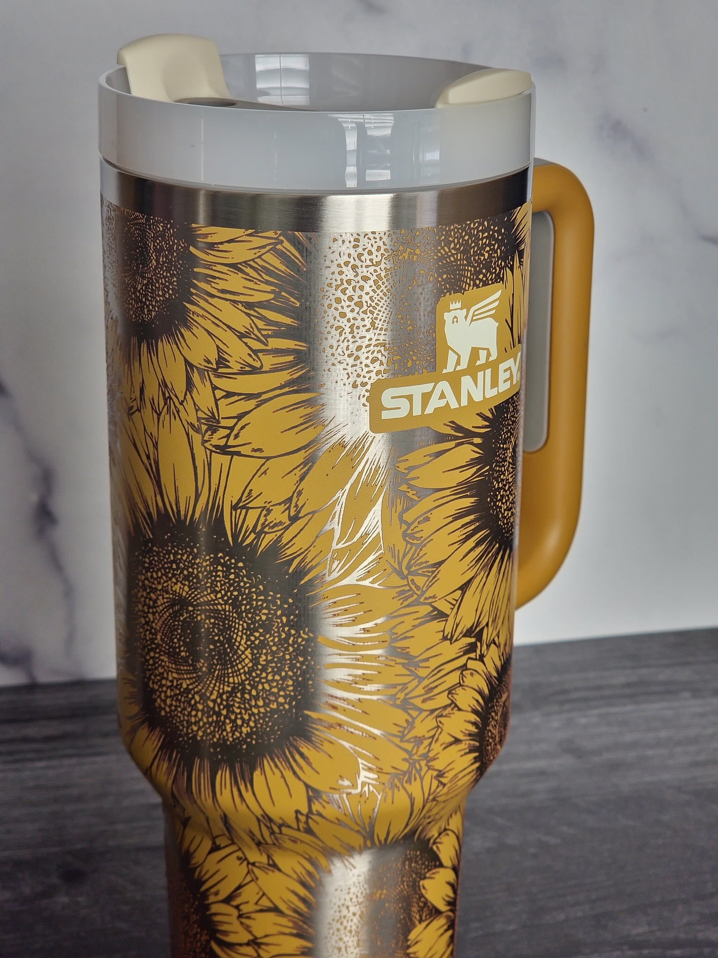 Sunflower Tumbler 30 Oz Quencher 2.0 | floral sunflower wrap| Full wrap engraved Tumbler | Quencher Tumbler | Target Tumbler limited edition
