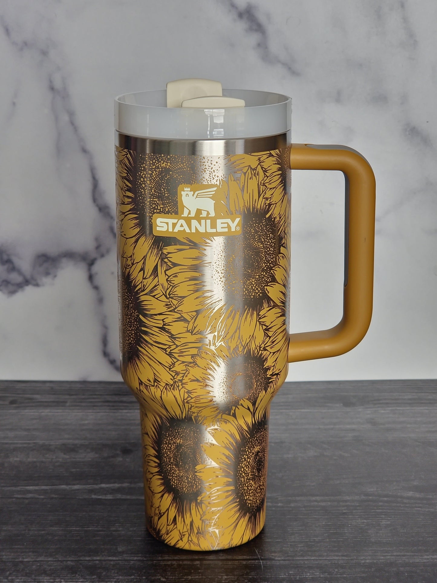 Sunflower Tumbler 40 Oz Quencher 2.0 | floral sunflower wrap| Full wrap engraved Tumbler | Quencher Tumbler | Target Tumbler limited edition