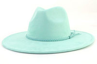 Koi Fish Laser Engraved Vegan Suede Wide Brim Hat