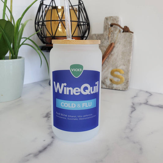 Winequil Frosted Color Changing Glass Beer Can with Bamboo Lid and Straw|Coffee Glass with Bamboo Lid |Iced Coffee Tumbler|Mixed Drinks