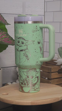 Grogu Baby Yoda Laser Engraved Tumbler