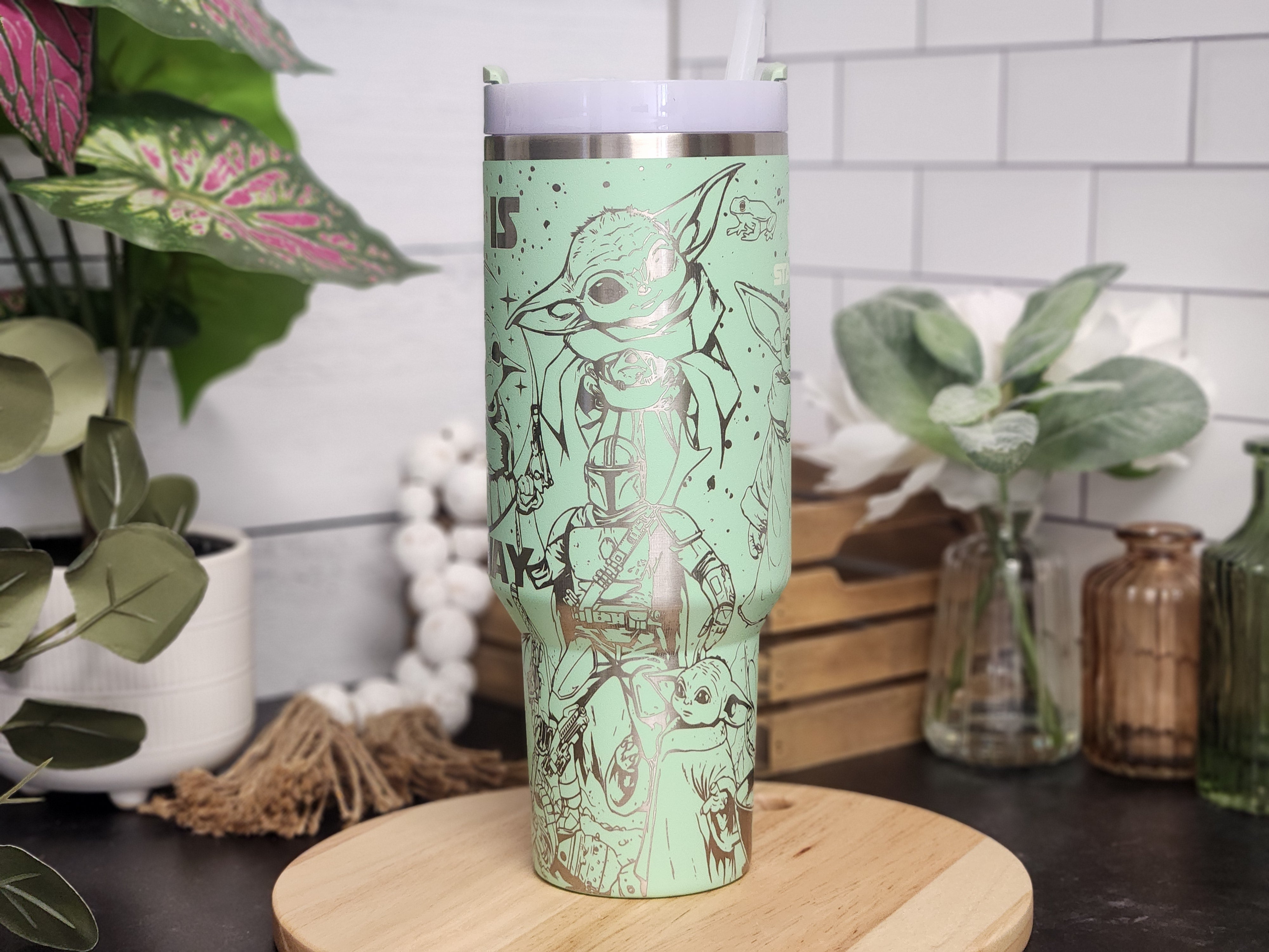 Grogu Baby Yoda Laser Engraved Tumbler