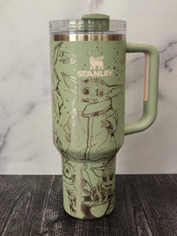 Grogu Baby Yoda Laser Engraved Tumbler