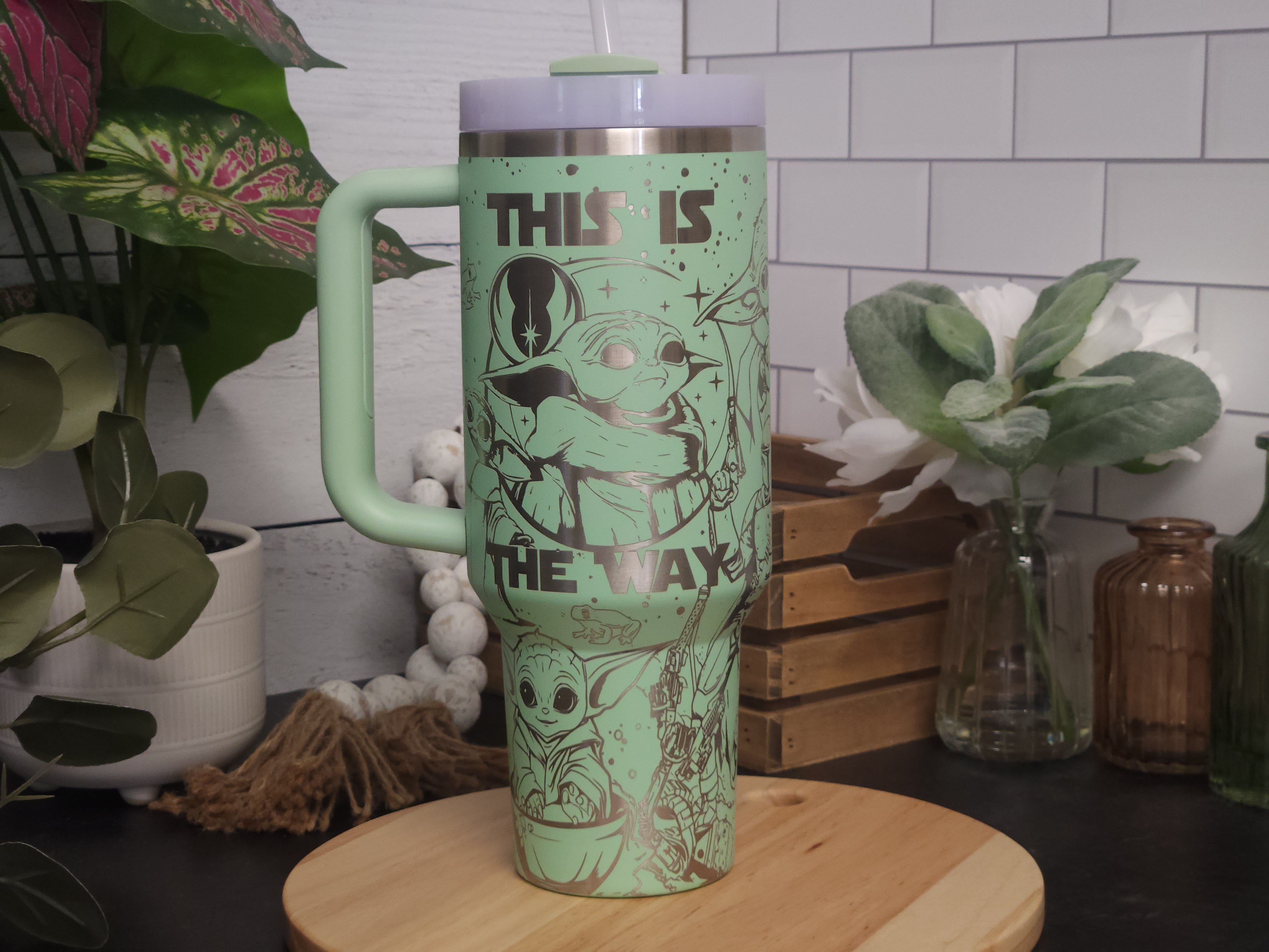 Grogu Baby Yoda Laser Engraved Tumbler
