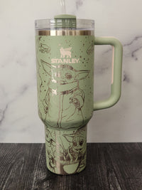 Grogu Baby Yoda Laser Engraved Tumbler
