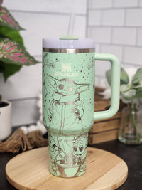 Grogu Baby Yoda Laser Engraved Tumbler