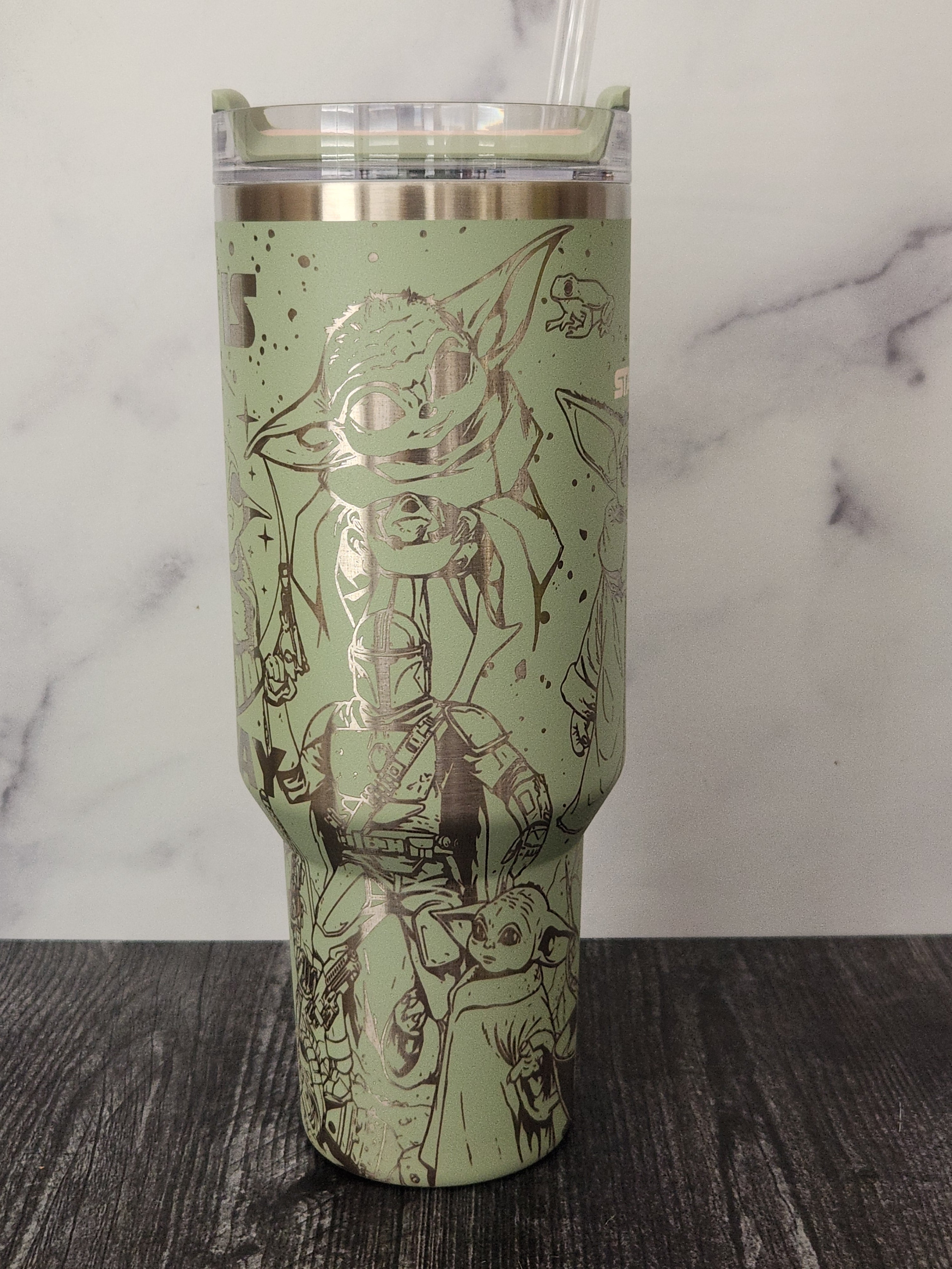 Grogu Baby Yoda Laser Engraved Tumbler