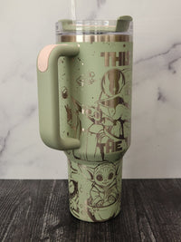 Grogu Baby Yoda Laser Engraved Tumbler