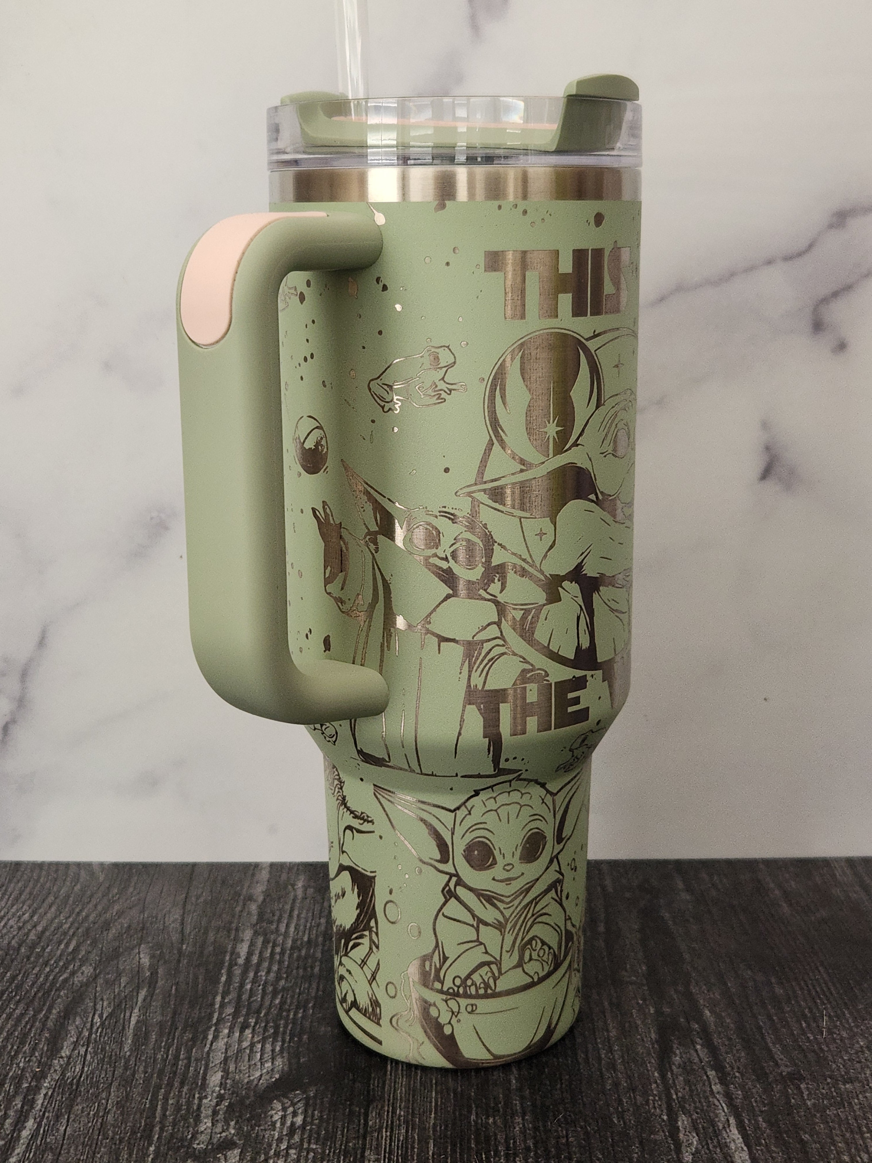 Grogu Baby Yoda Laser Engraved Tumbler