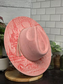 Disney Laser Engraved Vegan Suede Wide Brim Hat